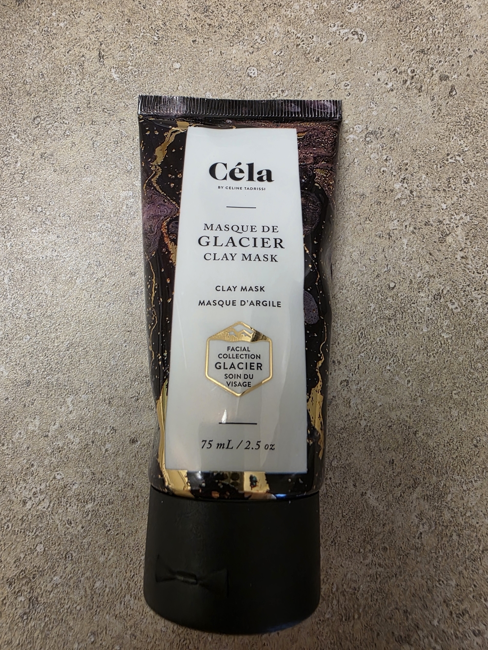 Cela Glacier Clay Mask - White & Black Tube with Gold Accents